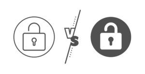 What is the difference between lock and log off?