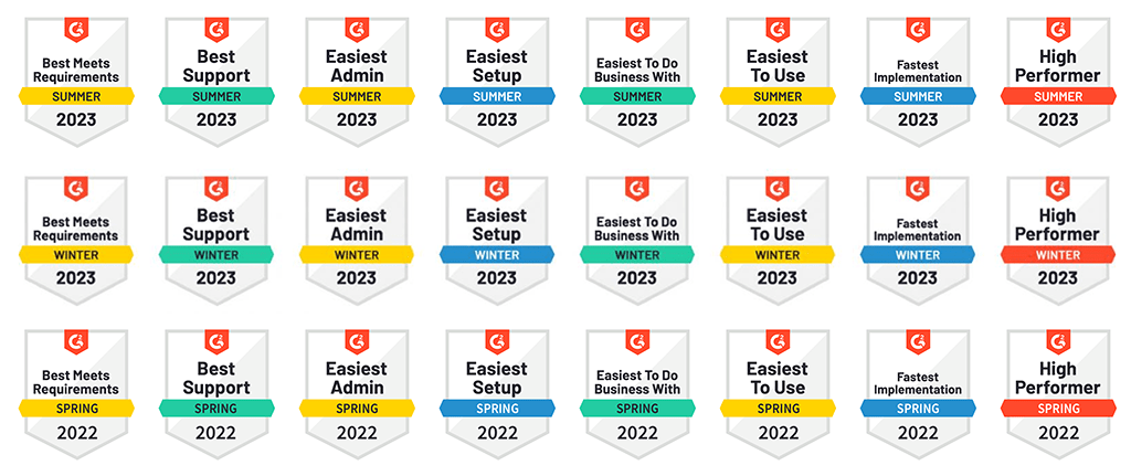 Company badges earned from spring 2022 to summer 2023