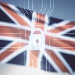 Virtual,Creative,Lock,Symbol,And,Microcircuit,Illustration,On,Flag,Of